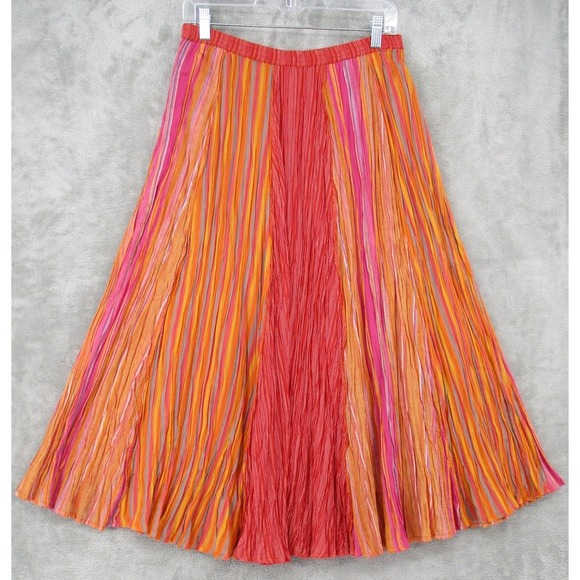 Coldwater Creek Dresses & Skirts - Coldwater Creek Skirt Womens XS Midi Broomstick Modest Boho Artsy Art to Wear